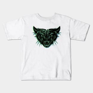 Angry Black Cat Kids T-Shirt